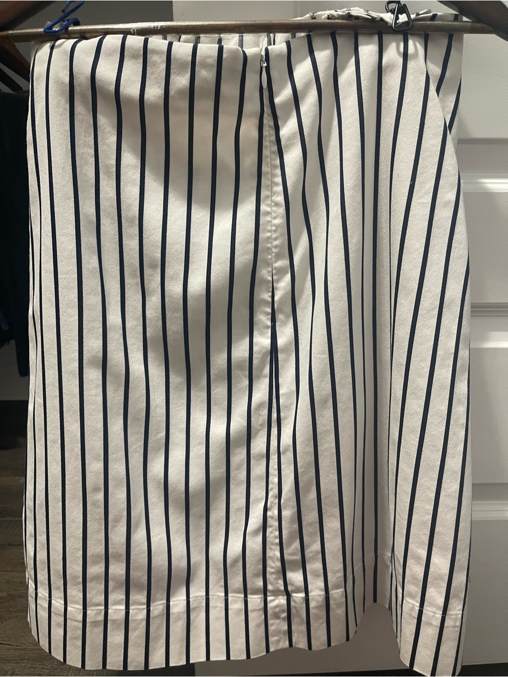 Striped White and Navy Women’s Skirt Kate Spade - Picture 3 of 6